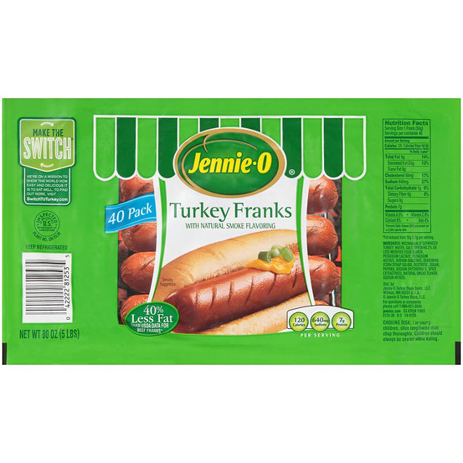Jennie-O Turkey Franks with Natural Smoke Flavor 40 ct.