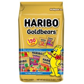 HARIBO Goldbears and Wildberry Goldbears Minis, 0.4 oz., 150 ct.