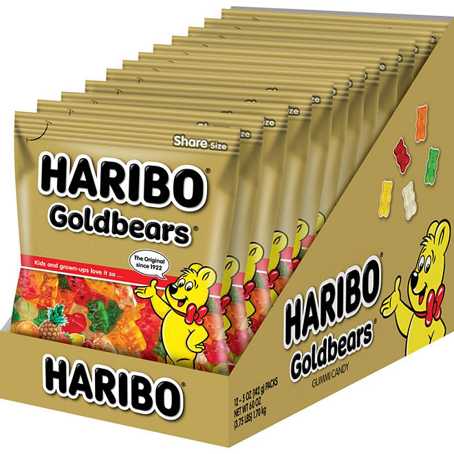 Haribo Gold Bears Gummi Bear Candy 5oz., 12pk.