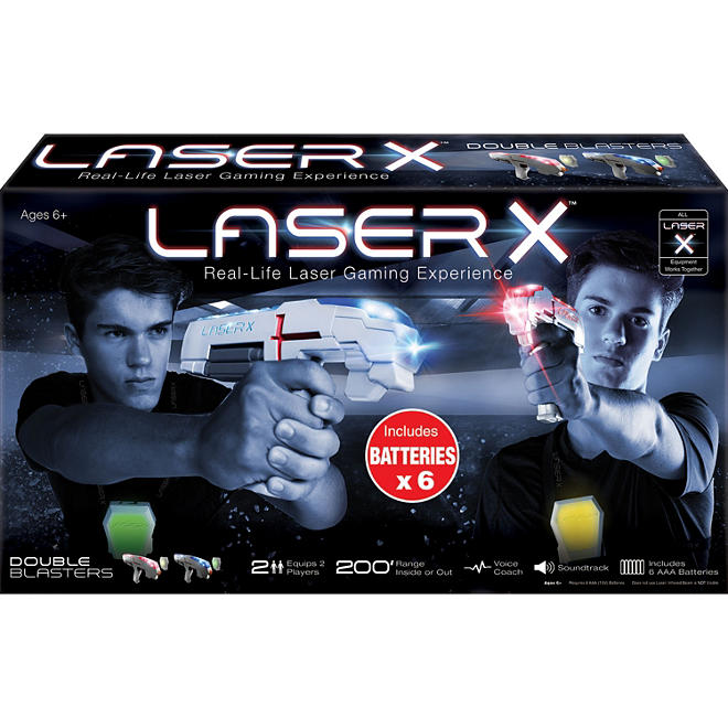 Laser X Laser Gaming Blasters with Batteries, 2 Pack