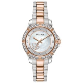 Bulova Ladies Heart Dress/ Classic Crystal Colllection 39mm Watch		
