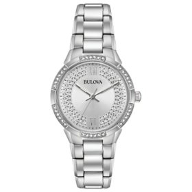 Bulova Ladies Crystal Stainless Steel Watch