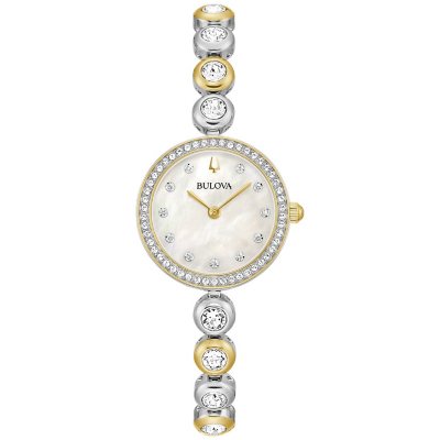 Bulova ladies crystal clearance watch