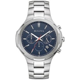 Bulova Stainless Steel Chronograph 46mm Watch 96B418 