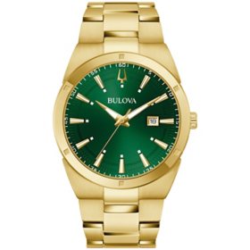 Bulova Men's Gold Tone Stainless Steel Bracelet Watch, 97B221