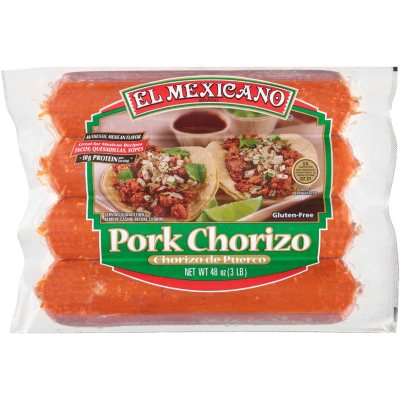 El Mexicano Pork Chorizo Sausage (3 lbs.) - Sam's Club