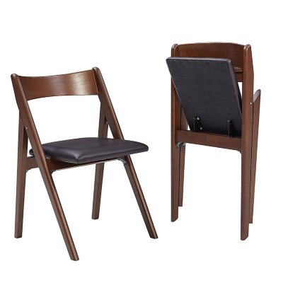 stakmore folding comfort chair wood pack samsclub