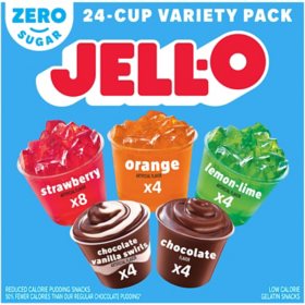 Jello-O Sugar-Free Gelatin and Pudding Cups Variety Pack (79 oz., 24 ct.)