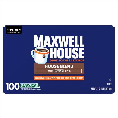 Maxwell House Medium Roast K Cup Coffee Pods House Blend 100 ct