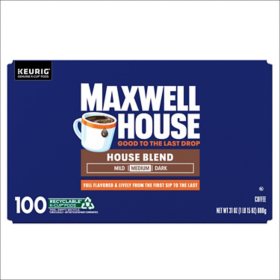 Maxwell House Medium Roast K-Cup Coffee Pods, House Blend, 100 ct.