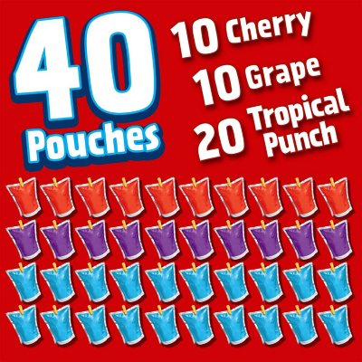 Kool Aid Jammers Tropical Punch Kids Drink 0% Juice Box Pouches