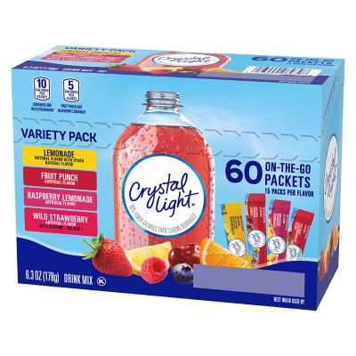  Crystal Light Sugar-Free Fruit Variety On-The-Go
