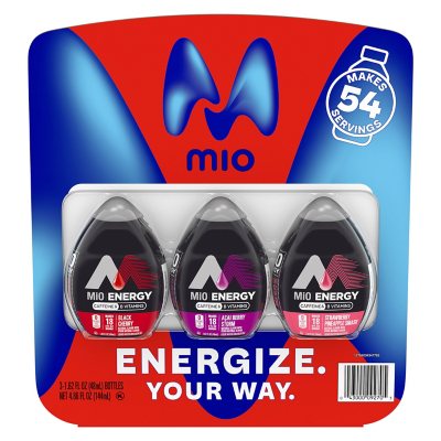 MiO Energy Liquid Water Enhancer Variety Pack 1.62 fl. oz., 3 pk. - Sam ...