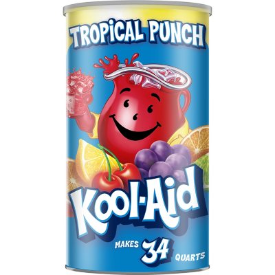 Kool Aid Sweetened Tropical Punch Powdered Drink Mix Oz Sam S Club