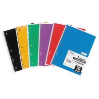 Mead Spiral Bound Notebook - College Rule - 8 x 10-1/2 - White - 1  Subject - 70 Sheets/Pad