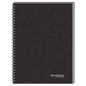Mead Cambridge Wirebound Business Notebook, 5in x 8in, 80 Sheets