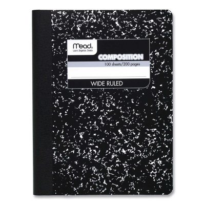 Marble Composition Notebook College Ruled: Black Marble Notebooks, School Supplies, Notebooks for School