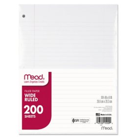 Mead Ruled Writing Tablet 100 Sheets Ruled 20 lb Basis Weight 6 x 9 White  Paper 1 Each - Office Depot