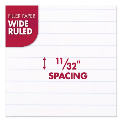 Pen+Gear 150ct Filler Paper Wide Ruled, 10.5 x 8, 59150 
