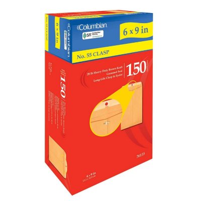 Columbian Clasp Envelope, No. 55, 150 Count Sam's Club