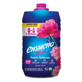 Ensueño Max Liquid Fabric Softener, Spring Fresh Scent 304 fl. oz., 300 loads