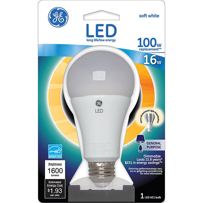 GE 16 Watt LED A21 General Use Bulb 