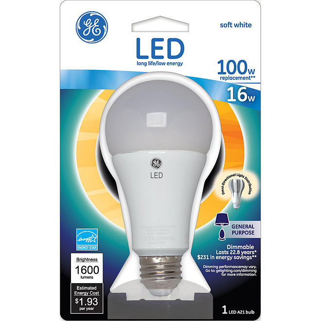 GE 16 Watt LED A21 General Use Bulb