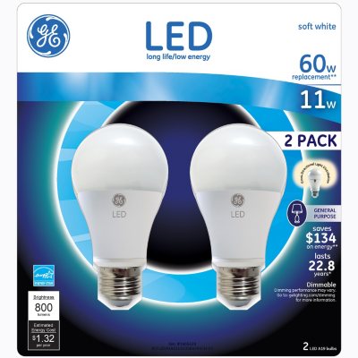 Philips LED 60 Watt Equivalent A19 Soft White Light Bulb 2pk