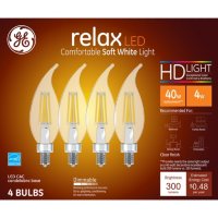 GE 40W Replacement LED Decorative Candelabra (4-pack)
