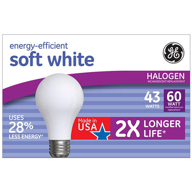 GE 43W Energy Efficient Halogen Light Bulb (12 Pk.)