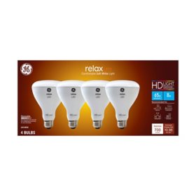 GE LED 8W 65W Replacement Soft White BR30 Flood Light  Bulbs 4-Pack