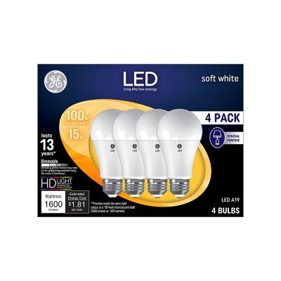 GE Basic 100-Watt EQ A19 Soft White LED Light Bulb (4-Pack) GE Basic 100-Watt EQ A19 Soft White LED Light Bulb (4-Pack)