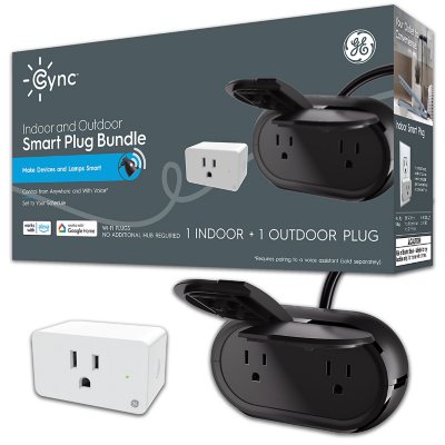 GE Lighting CYNC Indoor Smart Plug 3-pack, Bluetooth and Wi-Fi Outlet Socket  - Sam's Club