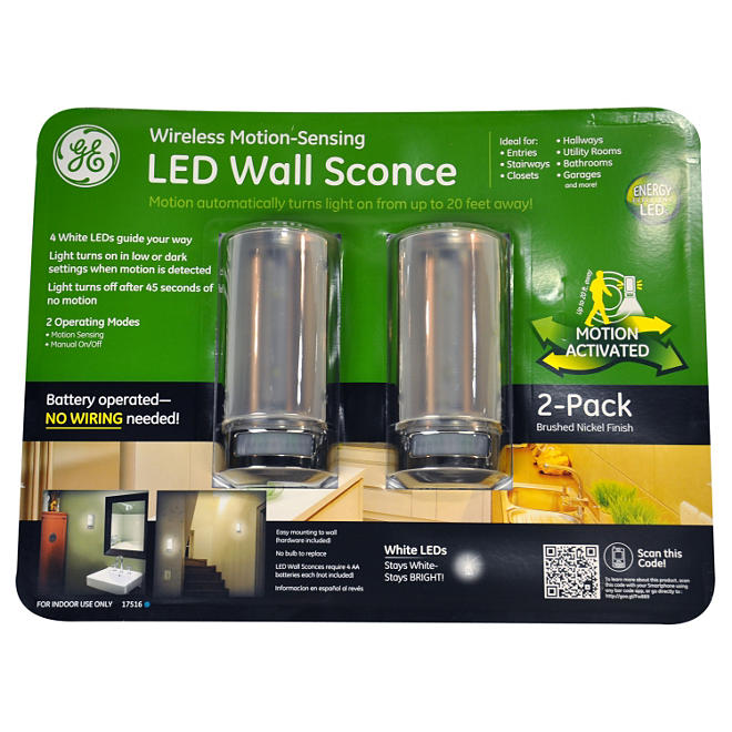GE LED Motion Sensing Wall Sconce