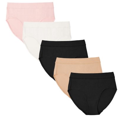 Member's Mark Women's 5-Pack Supersoft Cotton Brief - Neutrals XXL:- Neutrals, XXL
