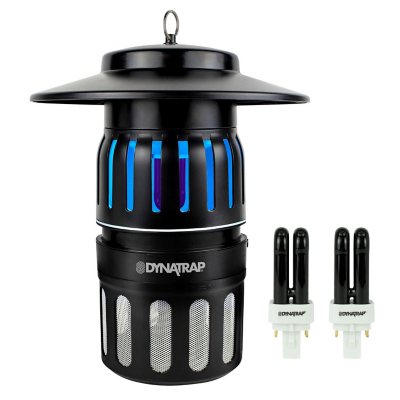 DynaTrap ½ Acre Mosquito and Insect Trap - Twist On/Off with 2 Replacement Bulbs