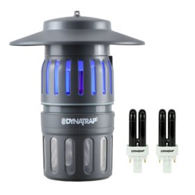 DynaTrap ½ Acre Mosquito and Insect Trap - Twist On/Off with 2 Replacement Bulbs