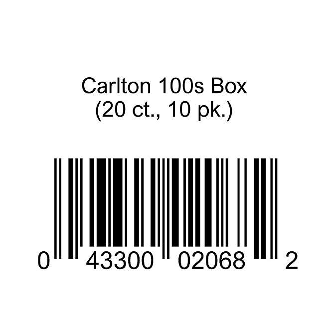 Carlton 100s Box 20 ct., 10 pk.