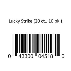 Lucky Strike Regular Cigarettes 20 ct., 10 pk.