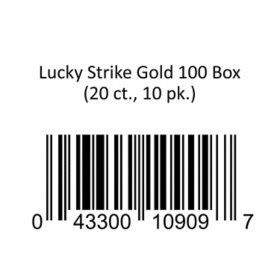 Lucky Strike Gold 100 Box 20 ct., 10 pk.