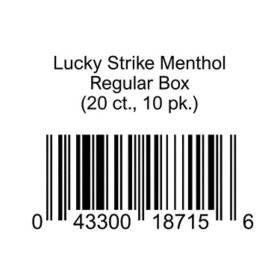 Lucky Strike Menthol Regular Box 20 ct., 10 pk.