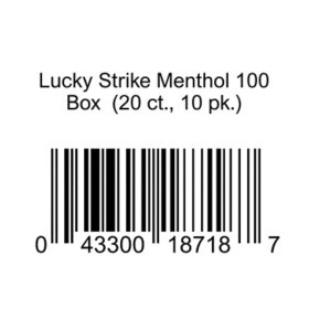 Lucky Strike Menthol 100 Box  (20 ct., 10 pk.)