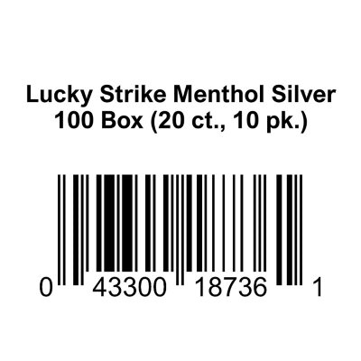Lucky Strike Menthol Silver 100 Box (20 ct., 10 pk.) - Sam's Club
