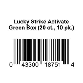 Lucky Strike Activate Green Box Cigarettes 20 ct., 10 pk.