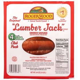 Roger Wood Lumber Jack Smoked Sausage 4 lbs.