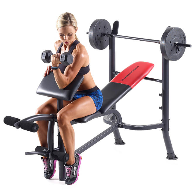 Weider® Pro 265 Standard Bench with Weight Set
