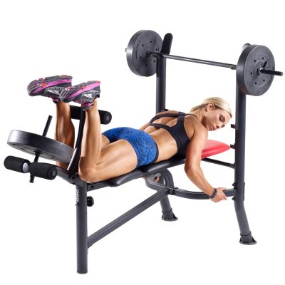 Weider olympic weight bench set hot sale