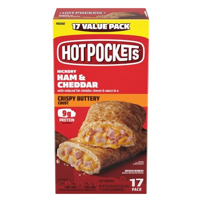 Hot Pockets Ham & Cheddar Stuffed Sandwiches, Frozen (17 ct.) - Sam's Club