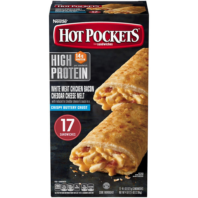Hot Pockets High Protein Chicken Bacon Cheddar Cheese Melt (17 pk.)