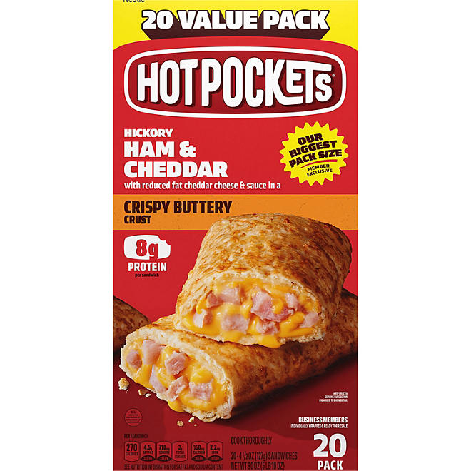 Hot Pockets Ham and Cheese Sandwiches, Frozen 20 ct.